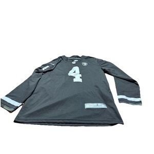 Men's Las Vegas Raiders Derek Carr Nike Black Therma Long Sleeve Player Jersey S